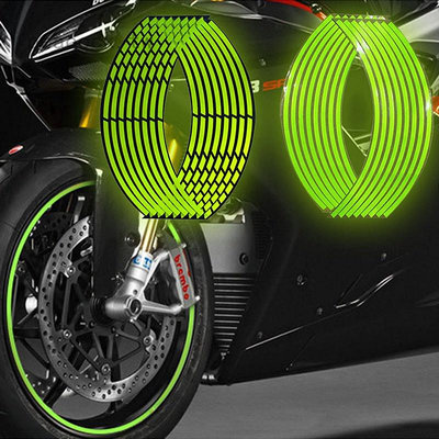 摩托車汽車貼紙 鋼圈輪圈貼 改裝輪轂貼花車輪貼 電動車裝飾反光貼