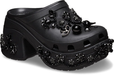 Simone Rocha x Crocs Siren Clogs 限量聯名款 增高 厚底 粗跟 鑲鑽涼拖鞋210142-0WV/001。太陽選物社
