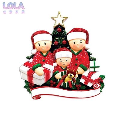 Diy 家庭雕像聖誕節裝飾品, 用於家庭聖誕節新年 2022 年聖誕樹裝飾-LOLA創意家居
