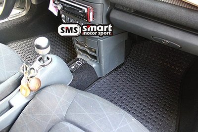 「SMS Smart」 Smart For Two450 451 452 MIT超耐磨踏墊三件式組+安全帶套