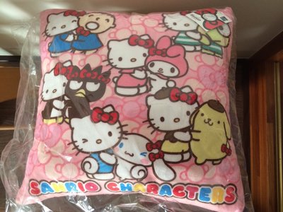 (全新) 三麗鷗家族 方型抱枕 (Hello Kitty/美樂蒂/大耳狗/布丁狗/酷企鵝)