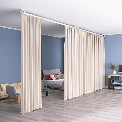 頂天立地屏風客廳隔斷做房間板墻簡易自裝遮擋臥室折疊移動分隔簾