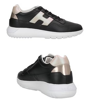 Hogan Tod’s 潮鞋 復古 增高鞋 平底鞋 厚底鞋 老爹鞋 運動鞋 休閒鞋 - 黑 皮 metalic H