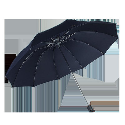 天堂傘雨傘純色十骨大傘折疊加大加固三折商務雙人晴雨兩用傘男士