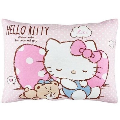 ♥小花花日本精品♥ Hello Kitty 方形棉質嬰兒枕頭 午睡枕 小靠枕 兒童枕 ~ 3