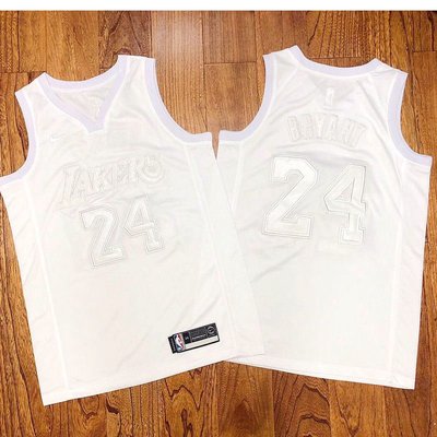 柯比 (Kobe Bryant) NBA洛杉磯湖人隊 Triple White 全白刺繡AF-100紀念版球衣