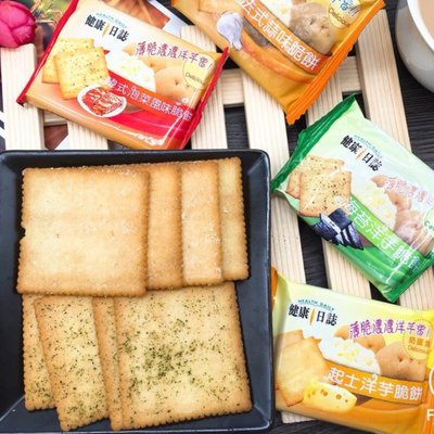【健康日誌】風味脆餅 海苔洋芋/韓式泡菜/法式蒜味/起司洋芋 一組6入