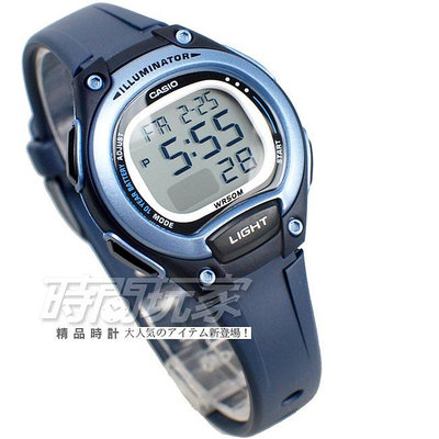 CASIO卡西歐 LW-203-2A 輕巧 10年電力 電子錶 運動錶 女錶 童錶 藍x灰【時間玩家】