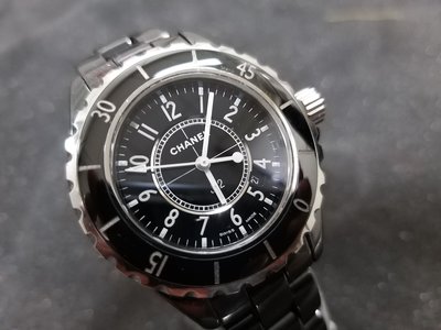 ☆ 香奈兒  CHANEL J12亮黑陶瓷腕錶 (33mm)   ☆ 保證真品