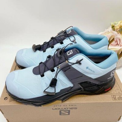 SALOMON 法國 女 X ULTRA 4 GTX 低筒登山鞋 水晶藍/黑 戶外健行鞋 L41452