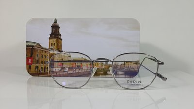 CARIN 光學眼鏡 Maroom-c1(銀)  韓星秀智代言 潮框。贈-磁吸太陽眼鏡一副
