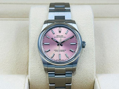 【鐘點站名錶】全新 2024年  Rolex 勞力士 124200 OP34 粉色 Pink