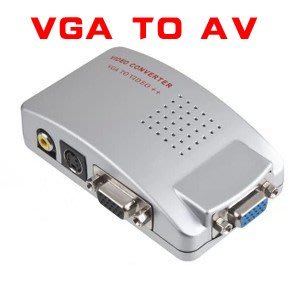 【紘普】附線VGA轉AV S端子VGA to TV電腦轉電視PC to TV數位轉類比轉換器