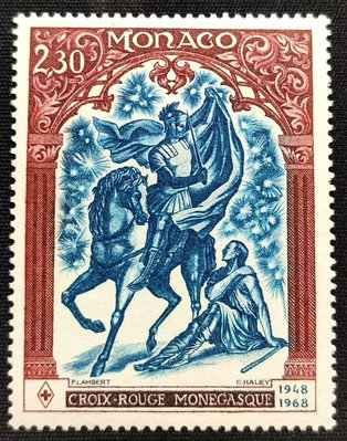 二手 經典紅十字會20周年摩納哥紀念郵票 郵票 紀念票 首日封【天下錢莊】1364