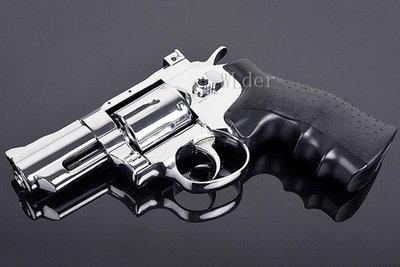 [01] FS 2.5吋 6mm 左輪 手槍 CO2槍 亮銀色 (BB槍玩具槍瓦斯槍短槍模型氣動城市獵人華山左輪槍