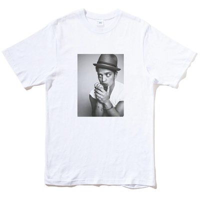 Bruno Mars 短袖T恤 白色 火星人 相片 人物 美國進口