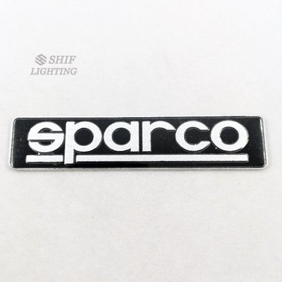 1 x 鋁標SPARCO汽車改裝車標車尾車身車貼車標尾標SPARCO裝潢徽標隨意貼