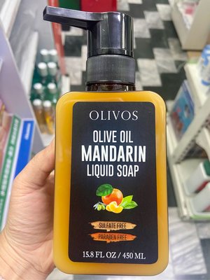 【健康生活】現貨 OLIVOS柑橘橄欖油液體皂450ml 洗臉 無石蠟矽靈