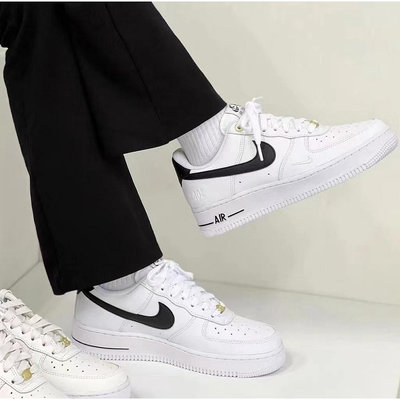 Nike Air Force 1 黑勾 全白 鐵牌 40週年 五芒星 低筒 休閒鞋 DQ7658100