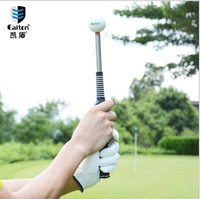熱銷款 CAITON 高爾夫揮桿練習器 伸縮揮桿棒 改善揮桿時機 訓練用品手型握把節奏響桿姿勢矯正