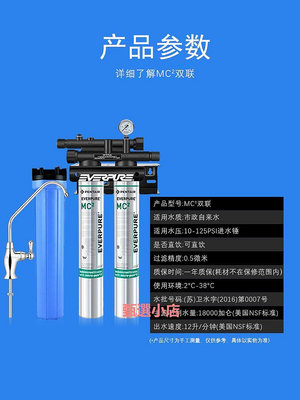 精品愛惠浦凈水器奶茶店直飲水商用大流量過濾凈水機mc2雙聯超濾機