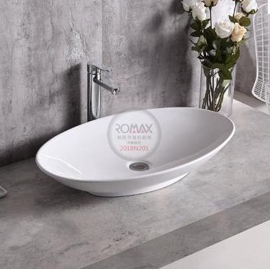 《優亞衛浴精品》ROMAX羅曼史 橢圓形檯上盆無溢水孔 RD-104