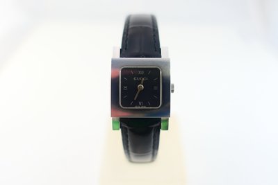 [吉宏精品交流中心]GUCCI 古馳 7900P 正方形 不鏽鋼 石英 皮帶 女錶
