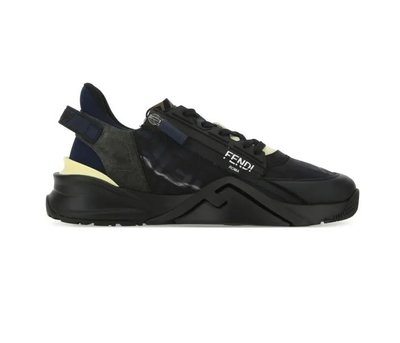 [全新真品代購] FENDI 黑色 異材質拼接 FLOW 休閒鞋 / 運動鞋 (FF)
