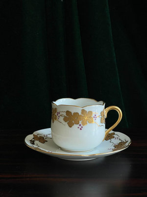 ｜大倉陶園咖啡杯OKURA金色葡萄摩卡杯 濃縮咖啡杯