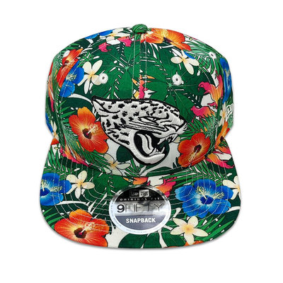 [稀有品] New Era Jacksonville Jaguars 美洲虎 飽和滿版花卉後扣可調棒球帽Snapback