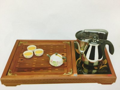 台熱牌-日式茶藝時尚AI智慧型全自動補水泡茶機含消毒鍋S-618AI+原木茶盤(1組)