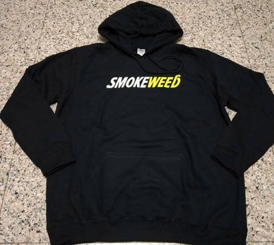 歐美 SMOKE WEED 翻玩Subway 大麻葉 帽T 嘻哈 饒舌 HIP HOP 黑白灰3色 尺寸S~3XL
