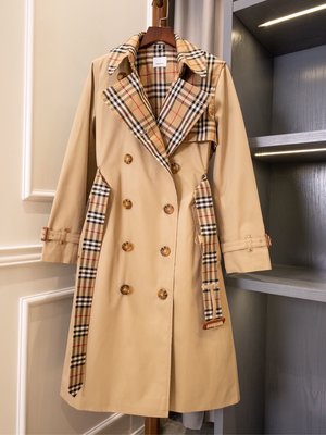 BLACK A】獨家精品 英國Burberry Vintage Trench 格紋風衣 蜜金色 特價 | Yahoo奇摩拍賣