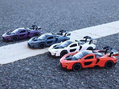 「車苑模型」新奥 邁凱倫Mclaren塞納Senna 汽車模型仿真合金兒童迴力聲光玩具車模擺件