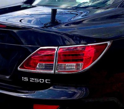 ~圓夢工廠~ Lexus IS250C IS350C 2009 ~on 鍍鉻銀 改裝 車燈框飾貼 後燈框 尾燈框