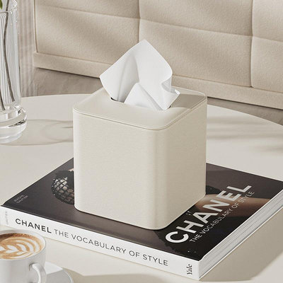新款 創意正方形創意紙巾盒輕奢高檔酒店皮革抽紙盒捲紙盒