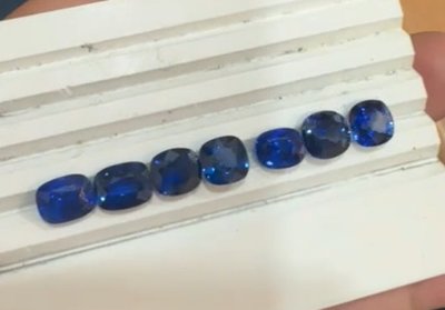 可以任意挑選【台北周先生】天然藍寶石 共7顆 (每顆約2克拉) 濃郁鮮豔 近皇家藍色 座墊切割 適合金工成戒指或墜子