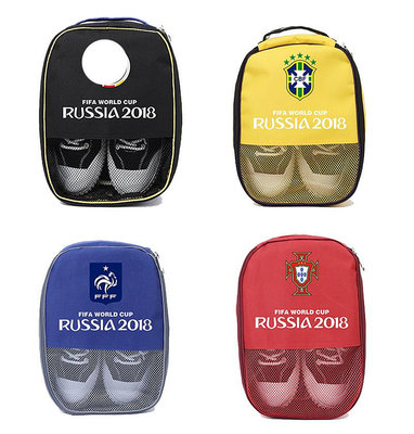 俄羅斯世界杯足球迷紀念品周邊球星收納鞋包 國阿根廷鞋袋