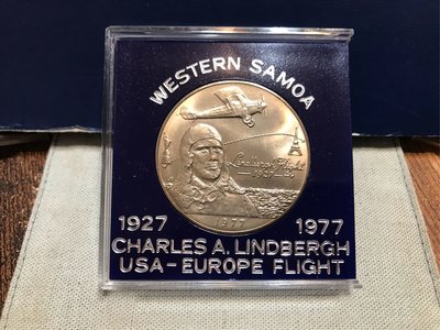 薩摩亞🇼🇸錢幣-1977年「林白飛越大西洋50週年」紀念幣