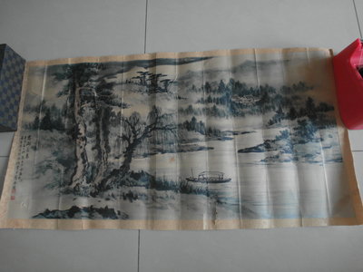 國畫大師黃君壁與張大千合畫複製畫-慈湖長春