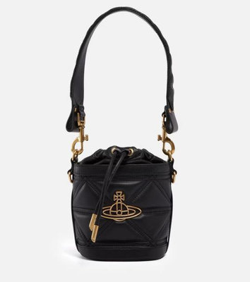 代購Vivienne Westwood Kitty Small Leather Bucket Bag氣質高雅帥氣水桶包圓桶包