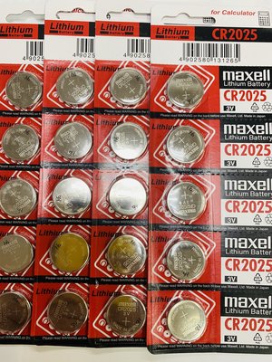 日本 Maxell 鈕扣電池2025水銀電池CR2025 3V鋰電池1顆 原廠公司貨 適用手錶 碼表主機板 電玩