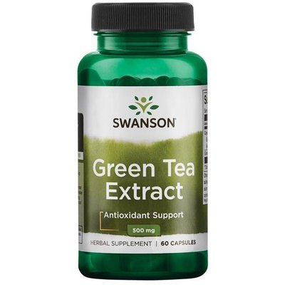 【活力小站】Swanson 綠茶萃取 Green Tea Extract 含60％多酚 500 mg 60 顆