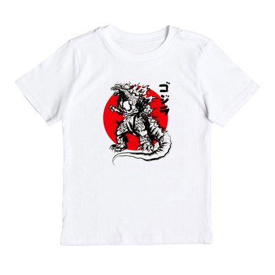 Kaiju Japanese 童裝T恤 2色 日本酷斯拉 哥吉拉 GODZILLA 浮世繪 波浪 恐龍 暴龍