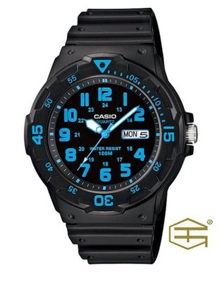 【天龜 】CASIO 簡約 時尚 潛水風DIVER LOOK 運動錶 (黑藍) MRW-200H-2B