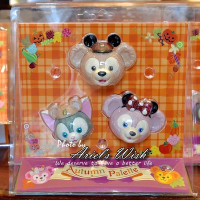 Ariel's Wish-日本東京迪士尼萬聖節Duffy雪麗玫Gelatoni畫家貓咪立體造形糖果附收納罐三入組-售空盒