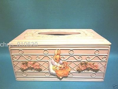 ○o全新商品o○ [ 英國名品牌 彼得兔系列-兔媽媽 面紙盒 ]-童話-上部掀蓋 置物容器.