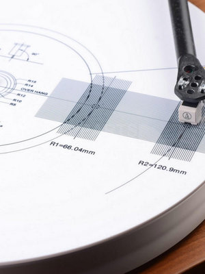 LP黑膠規尺唱機測速盤唱針唱頭角度校準盤超距檢測校準盤雙面使用【音悅俱樂部】
