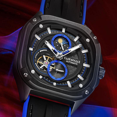 男士手錶 馬克華菲品牌手錶男士機械錶批發復古多功能陀飛輪日月星辰代發錶