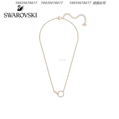 美國代購SWAROVSKI 施華洛世奇 晶彩耀眼簡約圓環項鍊 歐美代購
